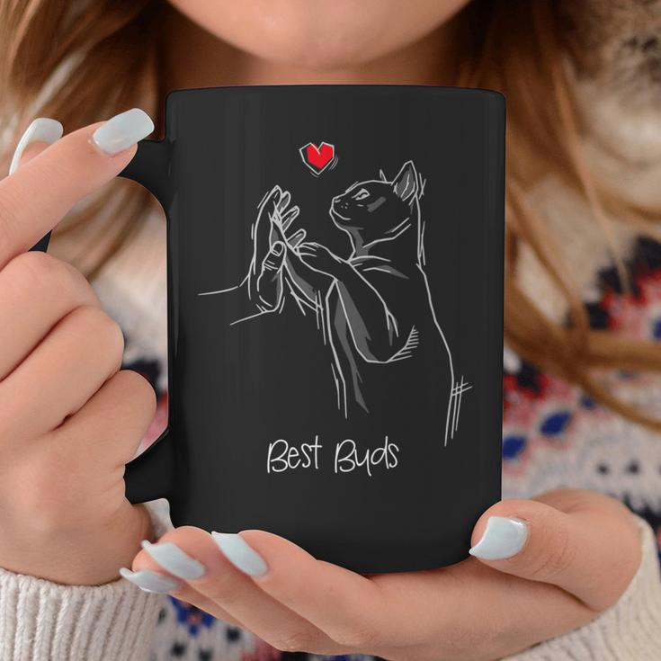 Sweet And Artistic Best Buds Cat Mom Cat Dad Cat Lovers Coffee Mug Unique Gifts