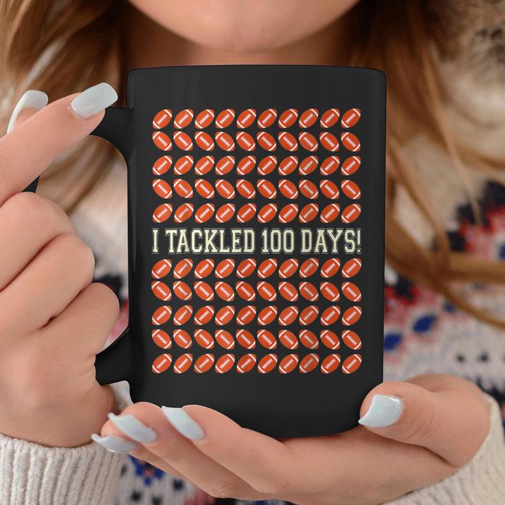 I Tackled 100 Days Of School Football 100Th Day Coffee Mug Unique Gifts