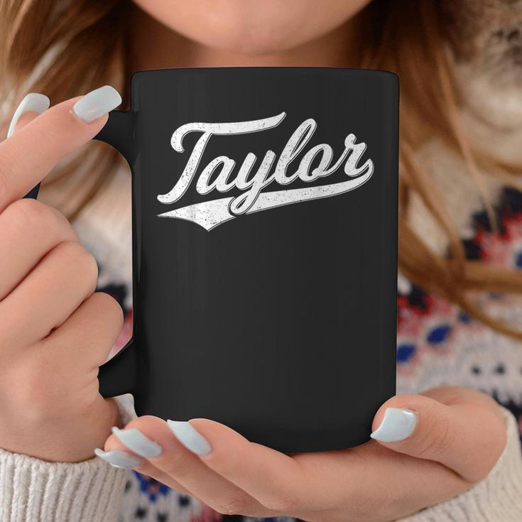 Taylor Varsity Script Sports Athletic Jersey Name Style Coffee Mug Personalized Gifts