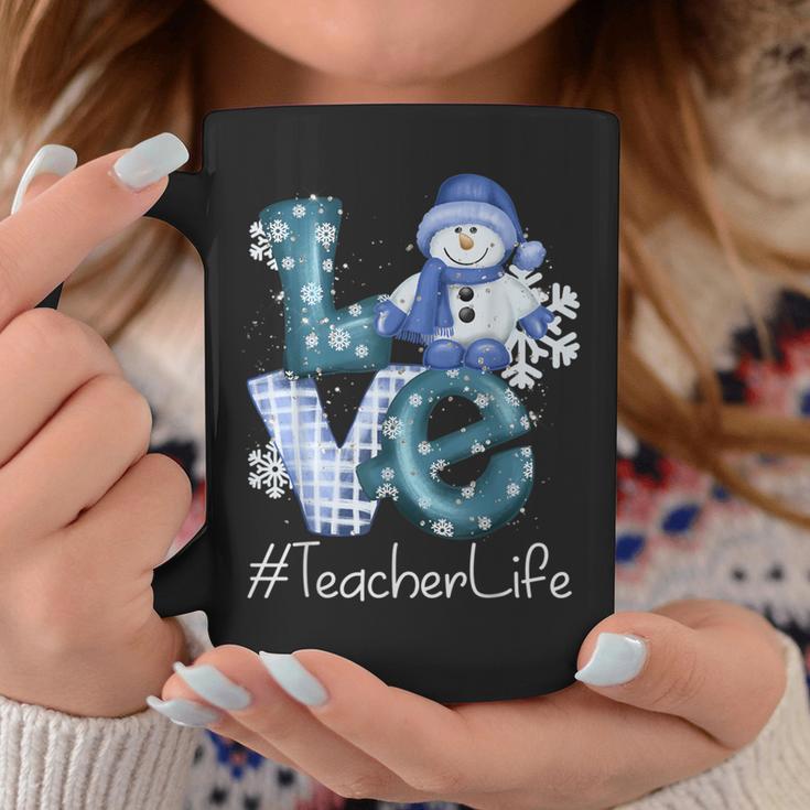 Teacher Love Snowman Xmas Winter Season Christmas Coffee Mug Unique Gifts