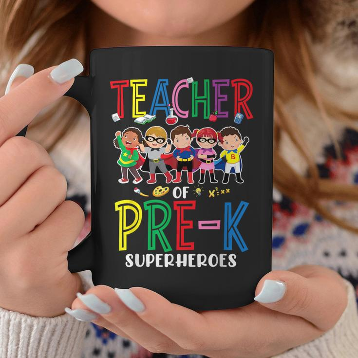 Teacher Of Pre K Superheroes Teacher New School Year Coffee Mug Personalized Gifts