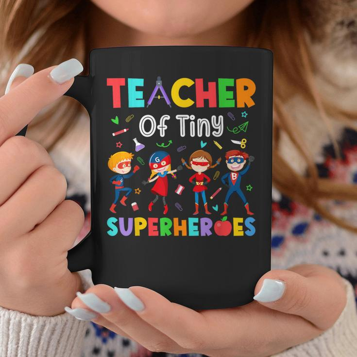 Teacher Of Tiny Superheroes Pre-K Kindergarten Teacher Coffee Mug Unique Gifts