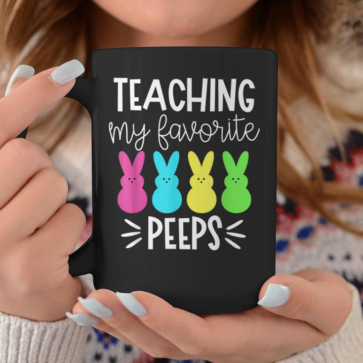 Teaching My Favorite Peeps Bunny Egg Teacher Easter Day Coffee Mug Unique Gifts