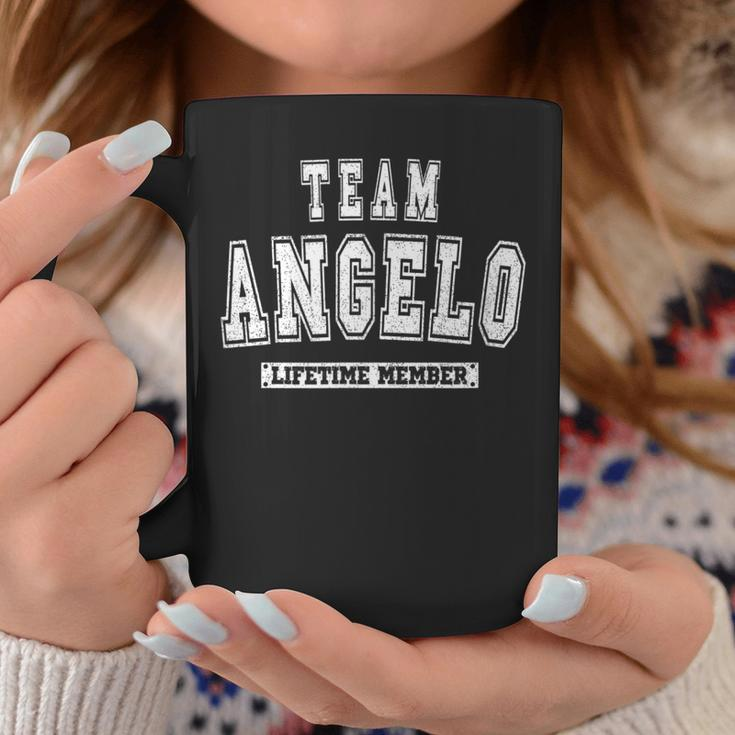 Team Angelo Lifetime Member Family Last Name Coffee Mug Funny Gifts
