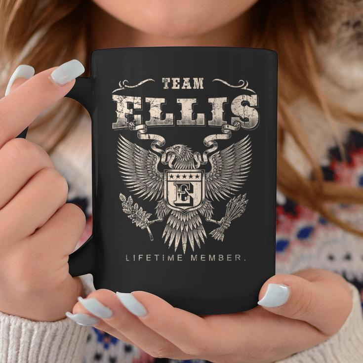 Team Ellis Family Name Lifetime Member Coffee Mug Funny Gifts
