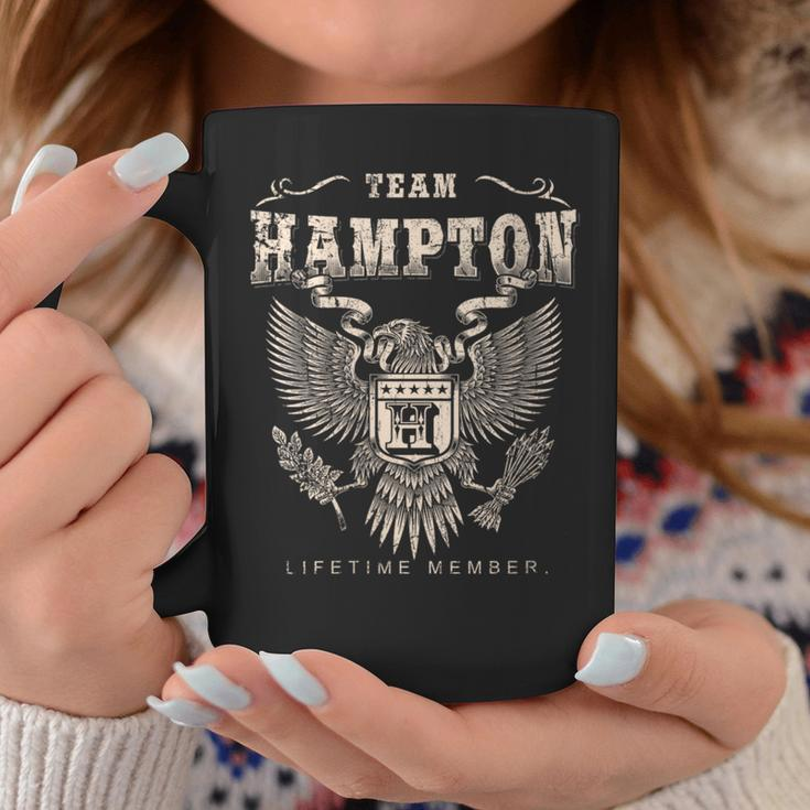Team Hampton Family Name Lifetime Member Coffee Mug Funny Gifts