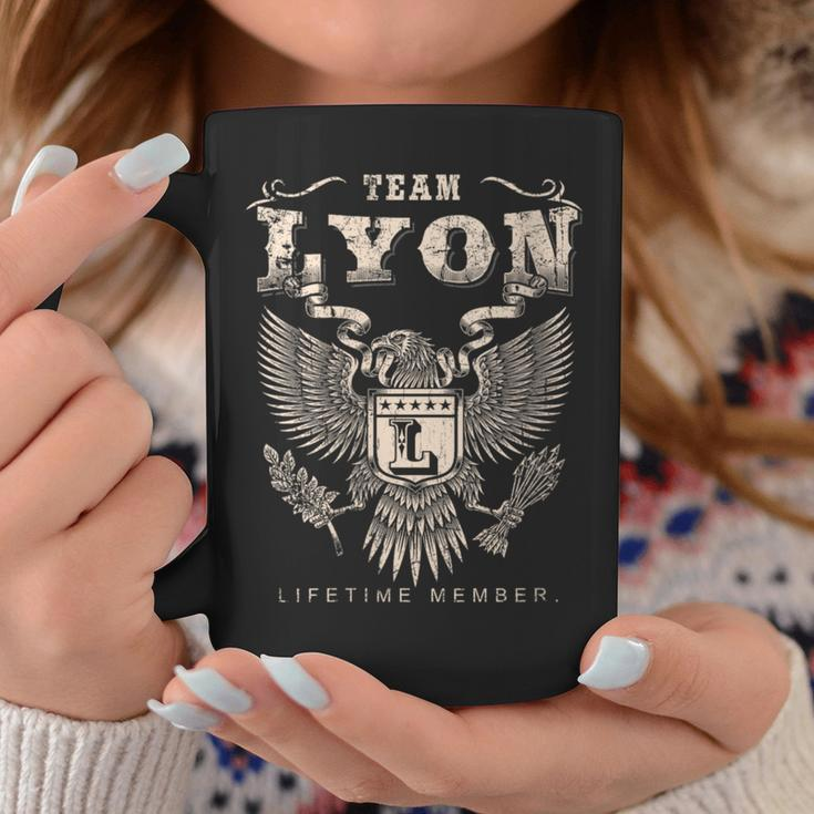 Team Lyon Family Name Lifetime Member Coffee Mug Funny Gifts