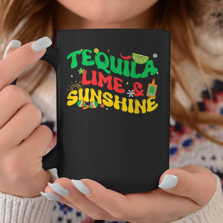 Tequila Lime Sunshine Retro Groovy Cinco De Mayo Drinking Coffee Mug Unique Gifts