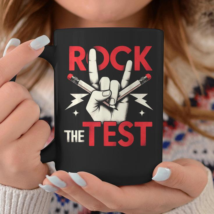 Testing Day Rock The Test Rock Music Teacher Student Coffee Mug Unique Gifts