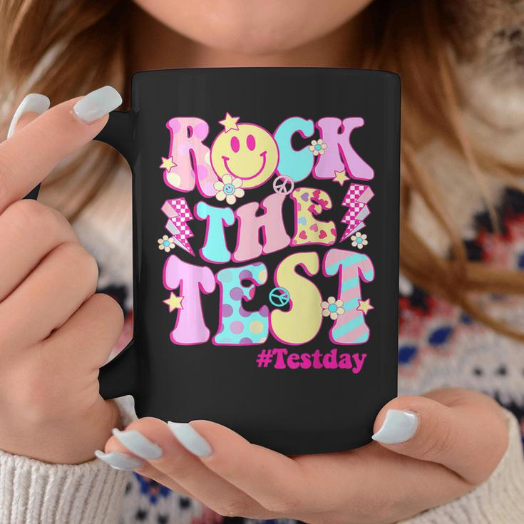 Testing Day Teacher Student Motivational Rock The Test Coffee Mug Unique Gifts
