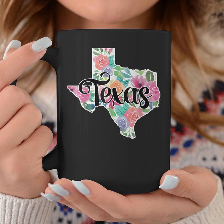 Texas Home State Pride Floral Vintage Texas Retro Flowers Coffee Mug Unique Gifts