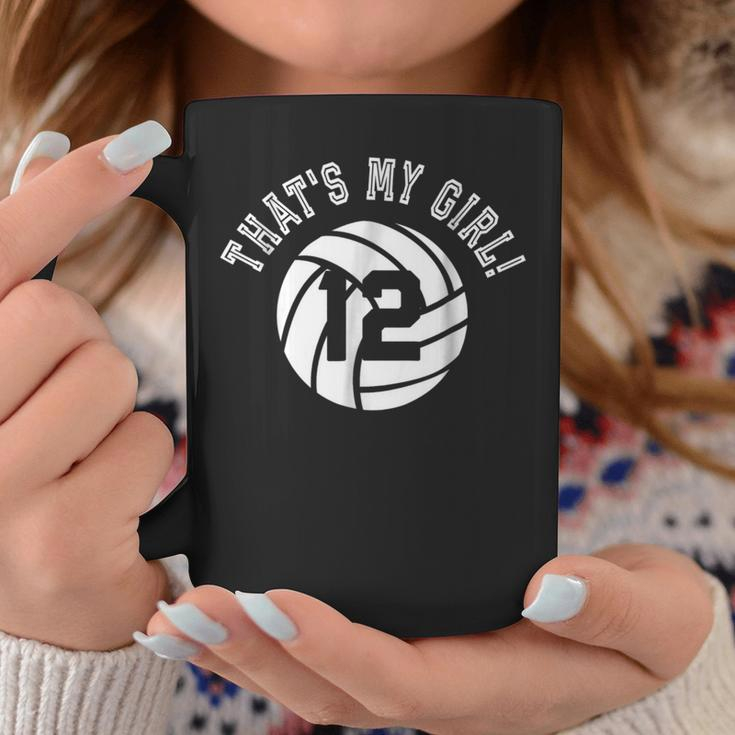 That's My Girl 12 Volleyball Player Mom Or Dad Coffee Mug Unique Gifts