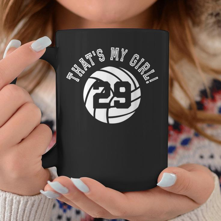 That's My Girl 29 Volleyball Player Mom Or Dad Coffee Mug Unique Gifts