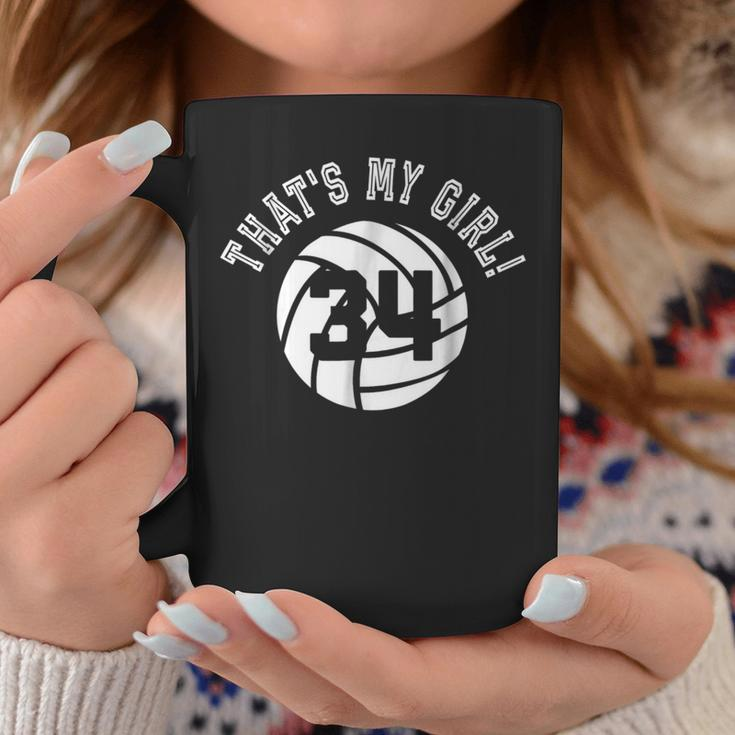That's My Girl 34 Volleyball Player Mom Or Dad Coffee Mug Unique Gifts