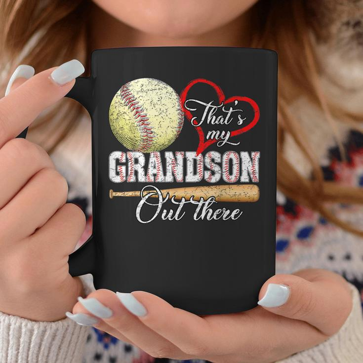 That's My Grandson Out There Baseball Grandma Mother's Day Coffee Mug Funny Gifts