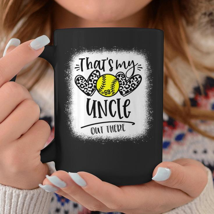 That's My Uncle Out There Number 69 Softball For Nephew Coffee Mug Unique Gifts