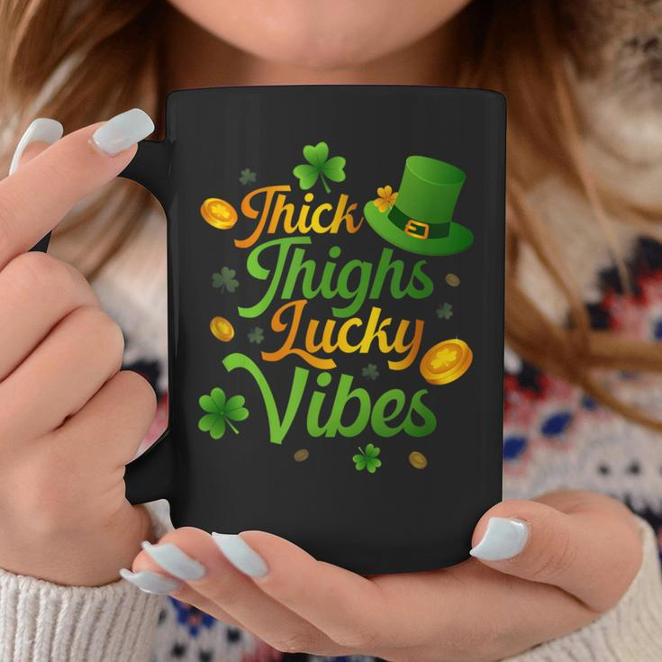 Thick Thighs Lucky Vibes St Patrick's Day Coffee Mug Unique Gifts