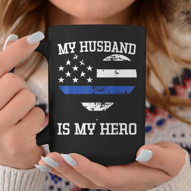 Thin Blue Line Heart Flag Police Officer Support Coffee Mug Unique Gifts