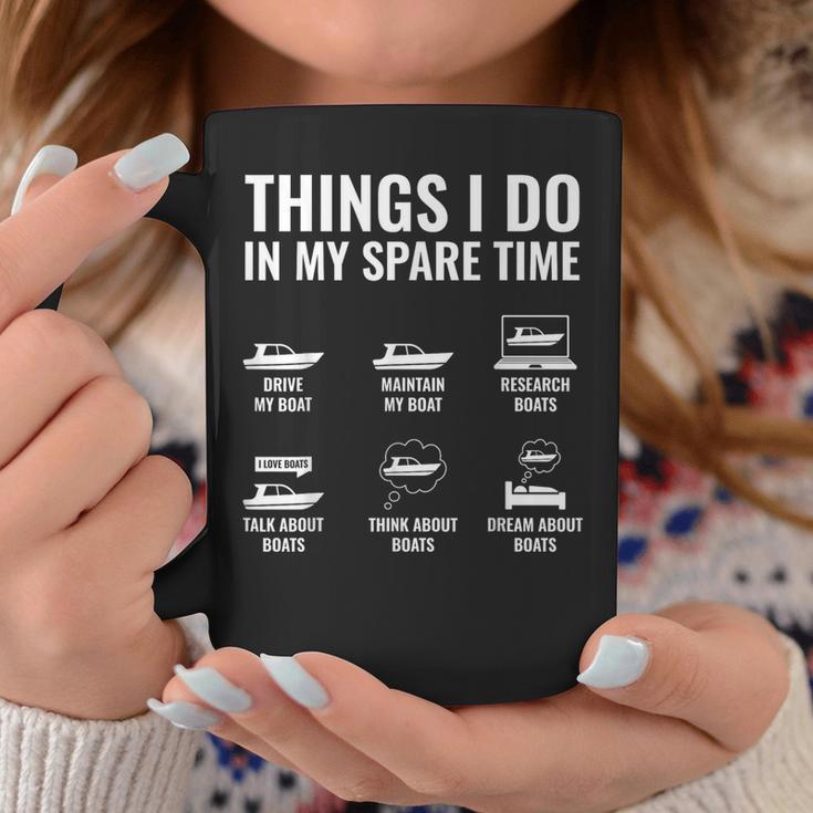 Things I Do In My Spare Time Boating Captain Boat Enthusiast Coffee Mug Unique Gifts