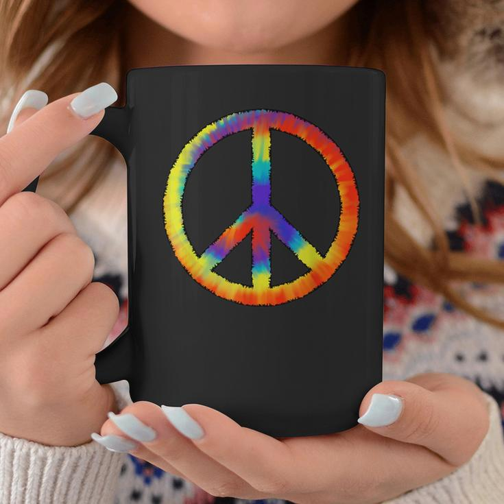 Tie Dye Peace Sign Peace Love Happiness Coffee Mug Unique Gifts