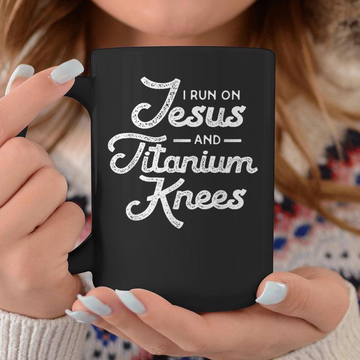 Titanium Bionic Knee Replacement Surgery Jesus Coffee Mug Unique Gifts