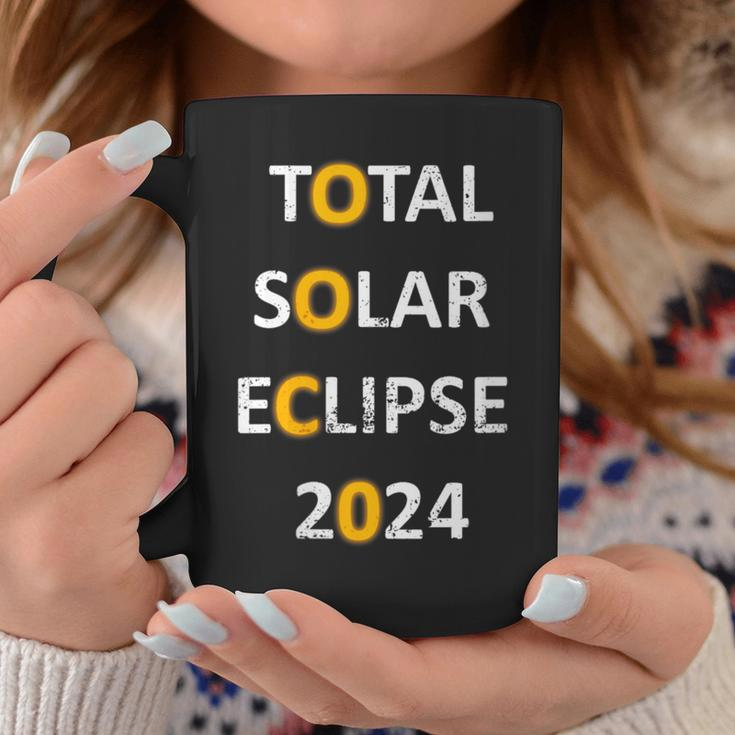 Total Solar Eclipse 2024 America Event Distressed Coffee Mug Personalized Gifts