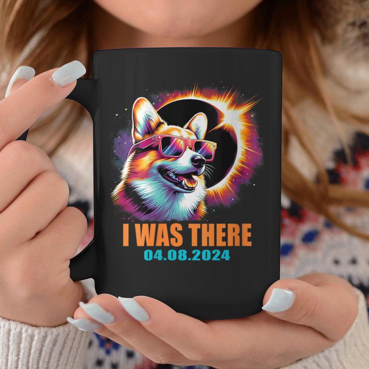 Total Solar Eclipse 2024 Corgi Dog I Was There Coffee Mug Unique Gifts