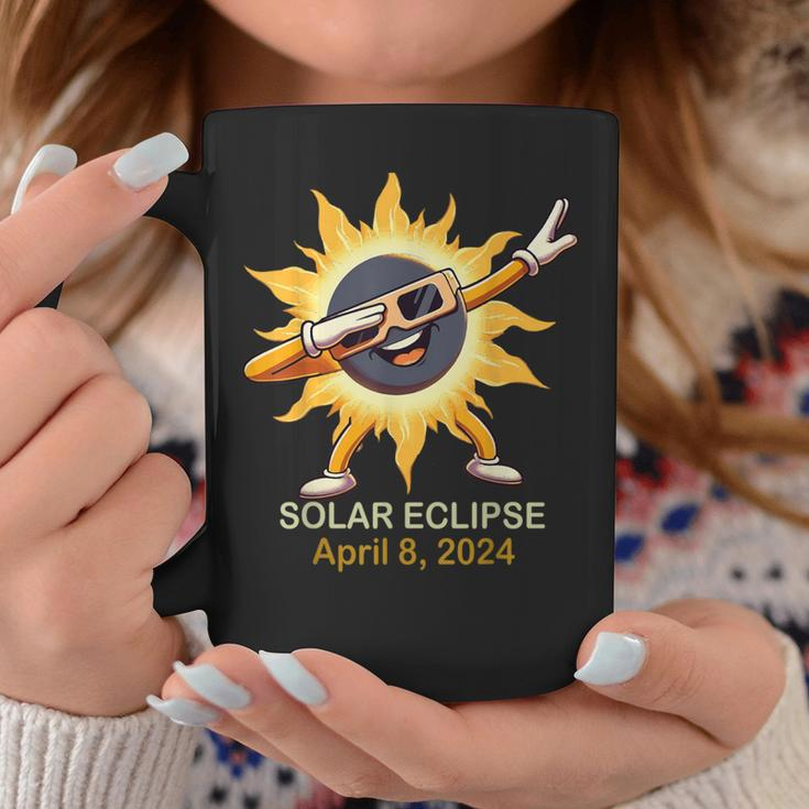 Total Solar Eclipse 2024 Cute Solar Eclipse Dabbing Coffee Mug Unique Gifts