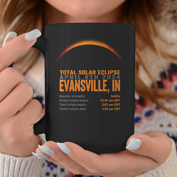 Total Solar Eclipse 2024 Evansville Indiana Path Of Totality Coffee Mug Unique Gifts