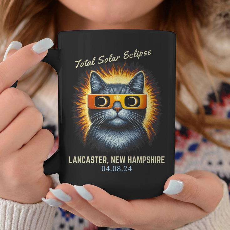 Total Solar Eclipse 2024 Lancaster New Hampshire Cat Lover Coffee Mug Personalized Gifts