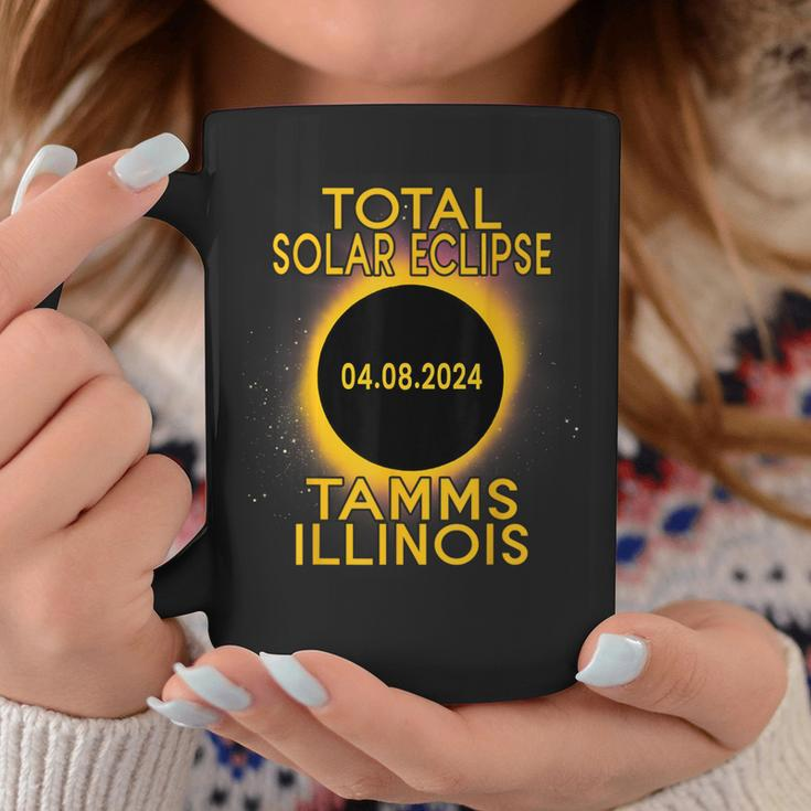 Total Solar Eclipse 2024 Tamms Illinois Coffee Mug Funny Gifts