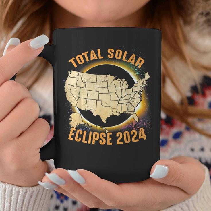 Total Solar Eclipse 2024 Totality Us Map Colorful Coffee Mug Unique Gifts