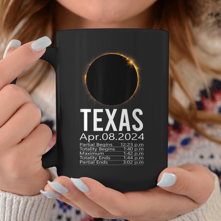 Total Solar Eclipse Apr 8 2024 Totality Texas Schedule Time Coffee Mug Unique Gifts