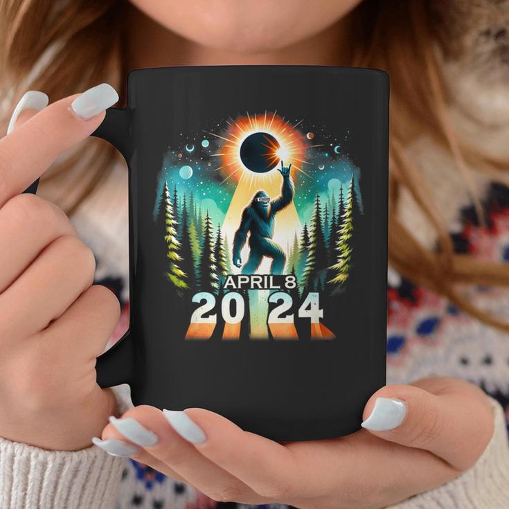 Total Solar Eclipse April 8 2024 Bigfoot Sasquatch Coffee Mug Unique Gifts