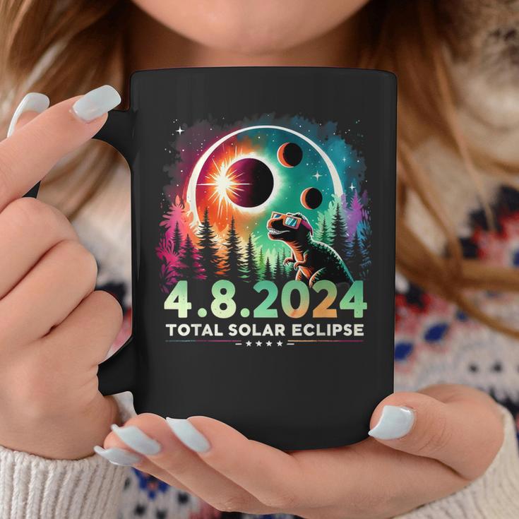 Total Solar Eclipse Dinosaur Wearing Glasses Coffee Mug Unique Gifts