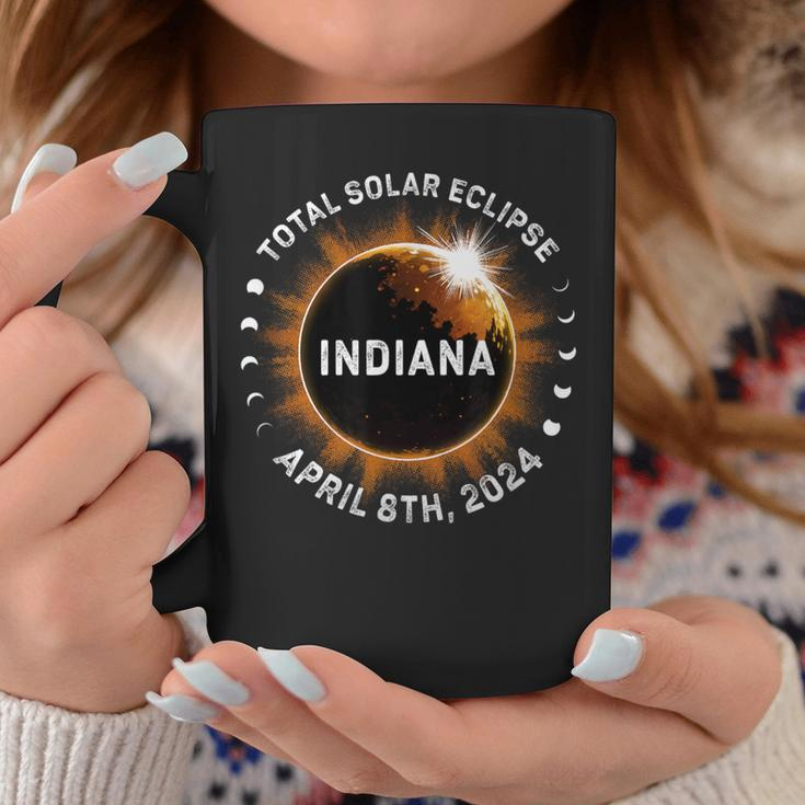 Total Solar Eclipse Path Of Totality April 8Th 2024 Indiana Coffee Mug Unique Gifts