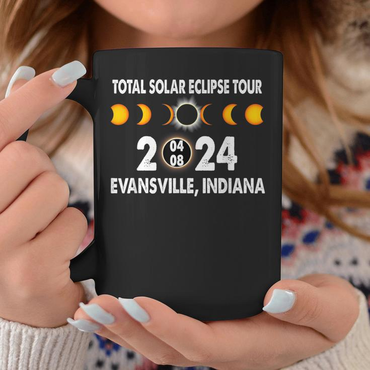 Total Solar Eclipse Us Tour 04 08 2024 Evansville Indiana Coffee Mug Unique Gifts