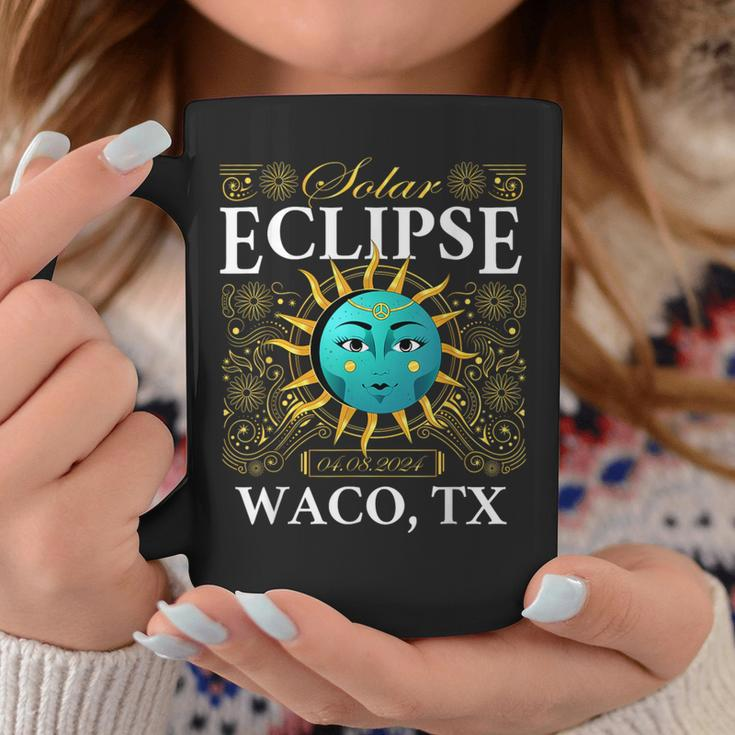 Total Solar Eclipse Waco Tx Texas 2024 Totality Boho Retro Coffee Mug Funny Gifts