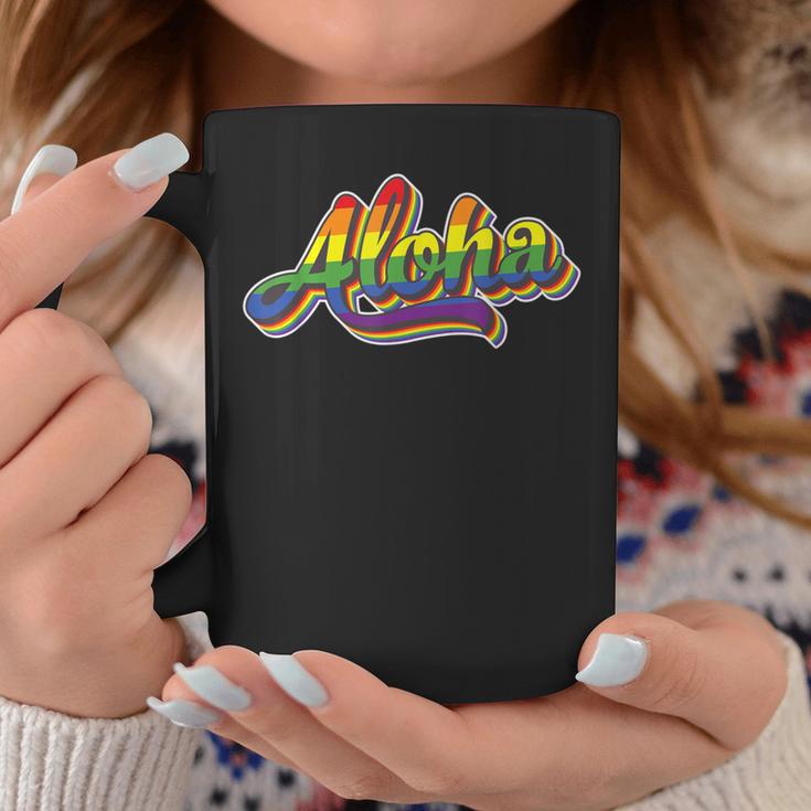 Traditional Gay Lgbtq Hawaii Aloha Beach Gay Pride Coffee Mug Unique Gifts