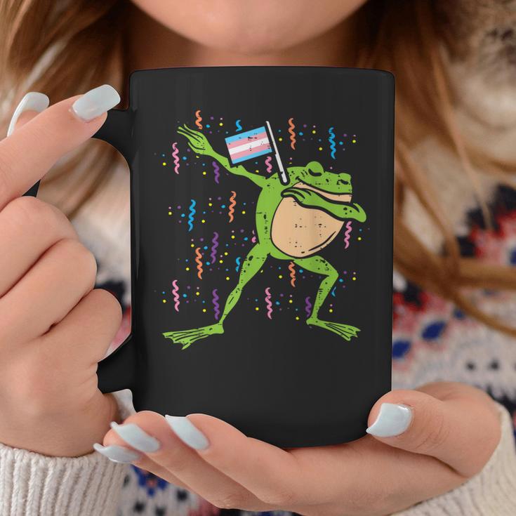 Transgender Flag Frog Dab Lgbt Trans Pride Stuff Animal Coffee Mug Unique Gifts