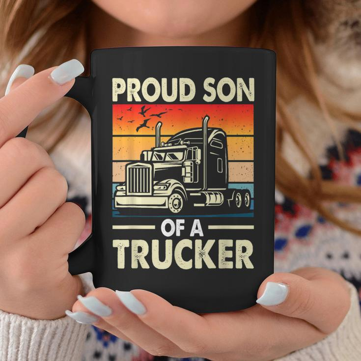 Truck Driver's Son Trucker's Son Father's Day Vintage Coffee Mug Unique Gifts