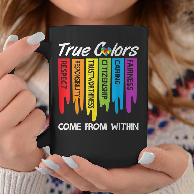 True Colors Heart Puzzle Inspirational Autism Awareness Coffee Mug Unique Gifts