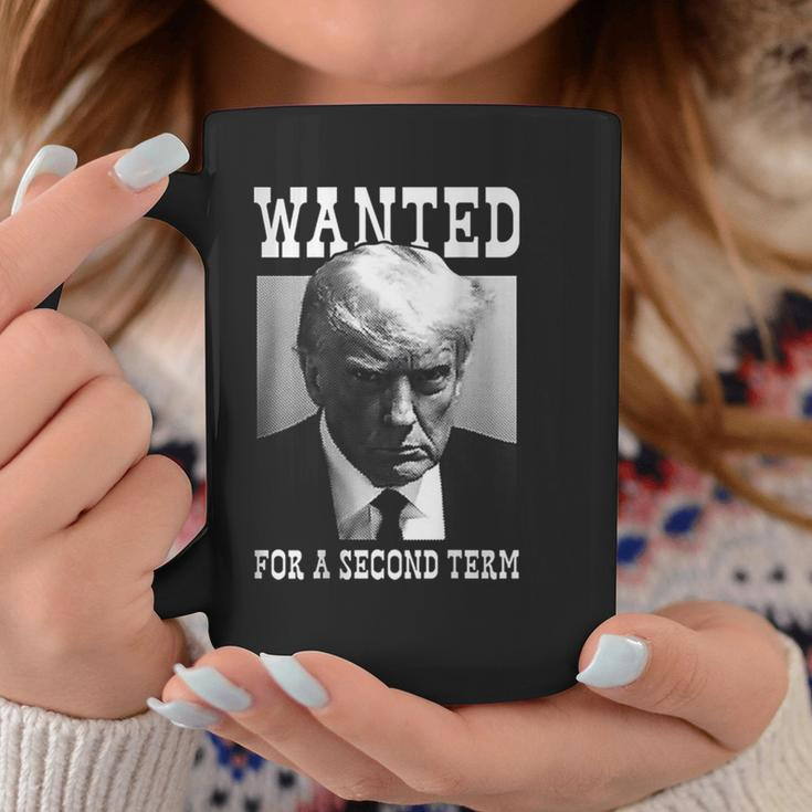 Trump Hot Wanted For Second Term 2024 On Back Coffee Mug Funny Gifts