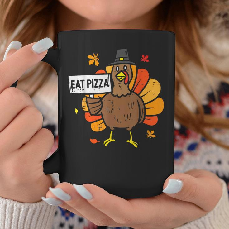 Turkey Eat Pizza Thanksgiving Party Kid Coffee Mug Funny Gifts