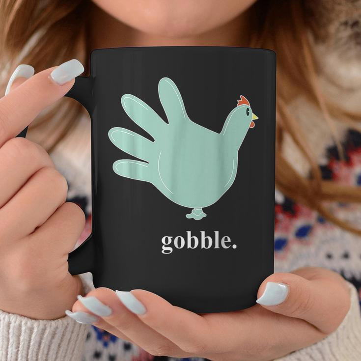 Turkey Glove Gobble Thanksgiving Thankful Nurse Coffee Mug Funny Gifts