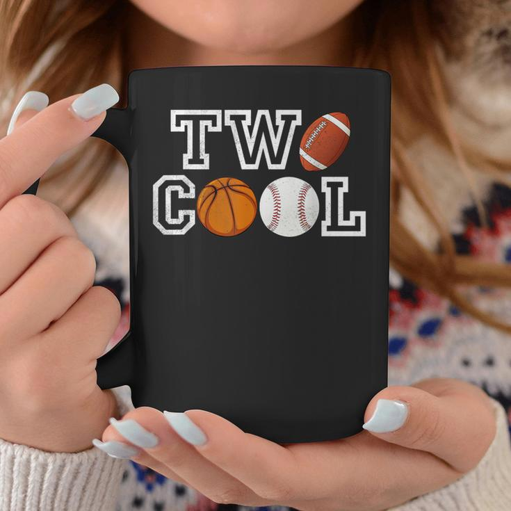 Two Cool For Toddler Birthday Boy Football Basketball Coffee Mug Unique Gifts