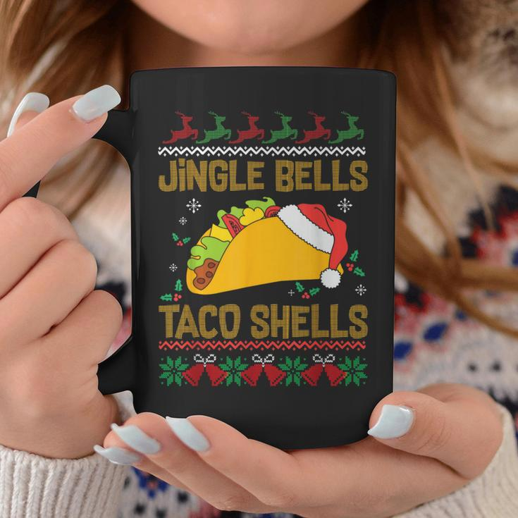 Ugly Christmas Fast Food Joke Jingle Bells Taco Shells Coffee Mug Unique Gifts