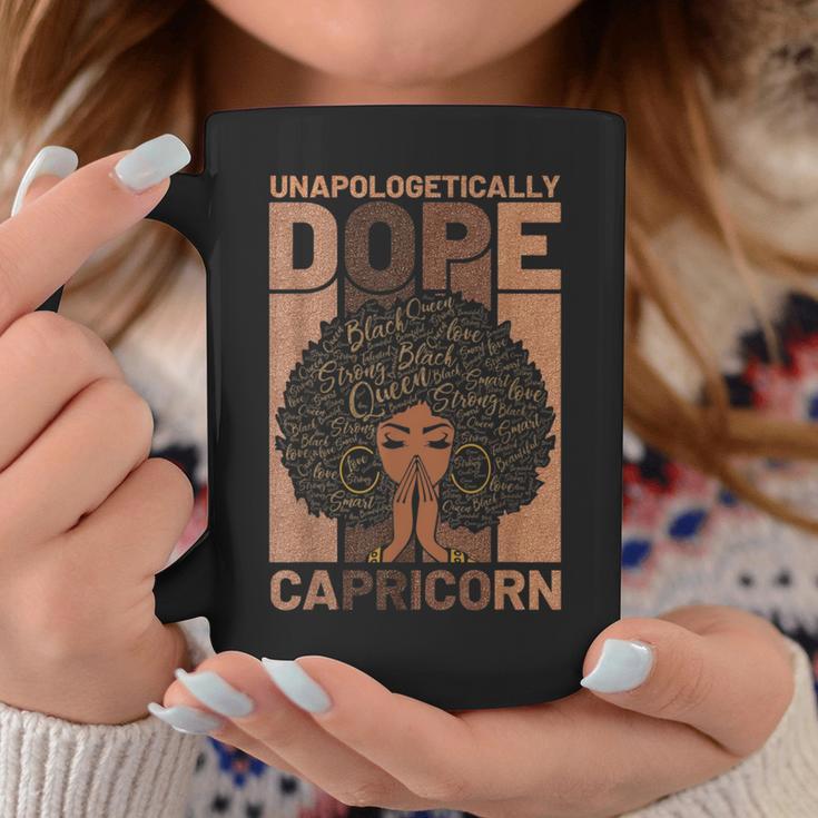 Unapologetically Dope Capricorn Black Girl Melanin Horoscope Coffee Mug Unique Gifts