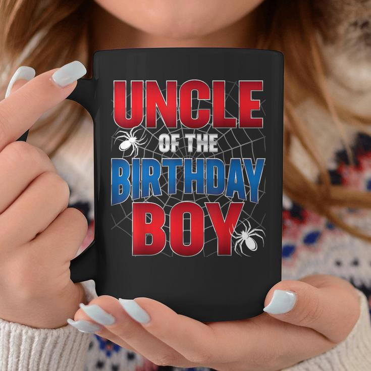 Uncle Of The Birthday Boy Costume Spider Web Birthday Party Coffee Mug Personalized Gifts