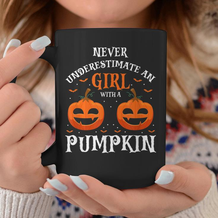 Never Underestimate A Girl With A Pumpkin Present Coffee Mug Personalized Gifts